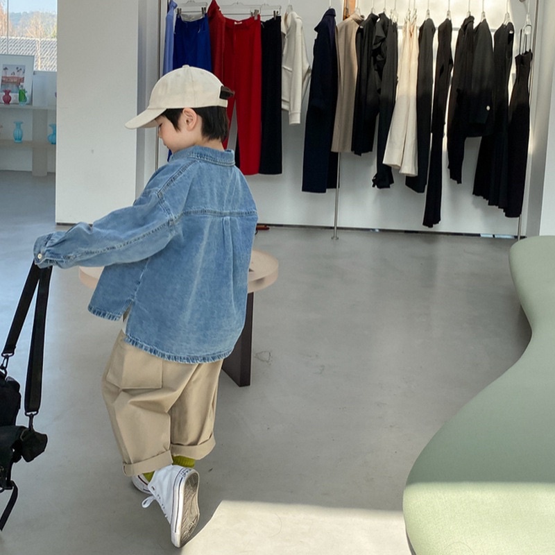 Áo sơ mi Jean cao cấp bé trai-MS170