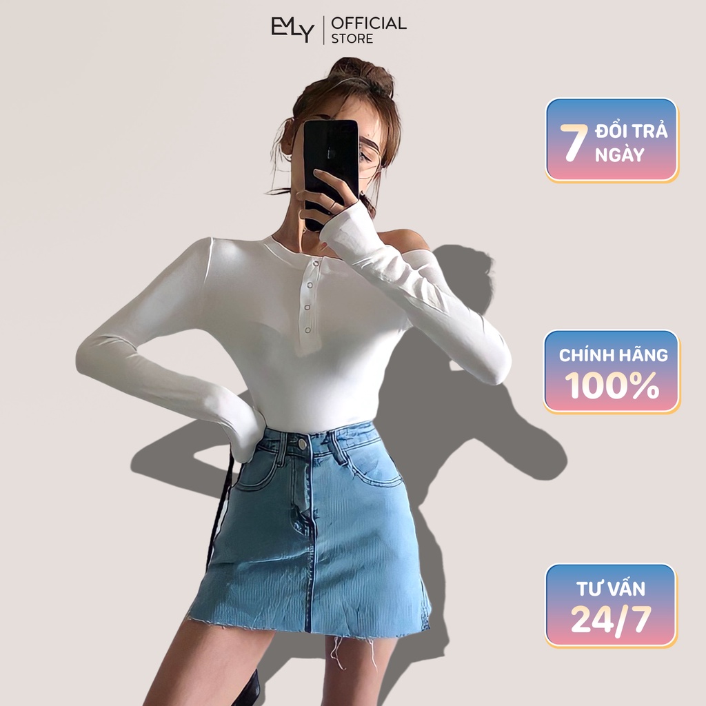 Chân váy jean nữ Emilyshop ulzzang