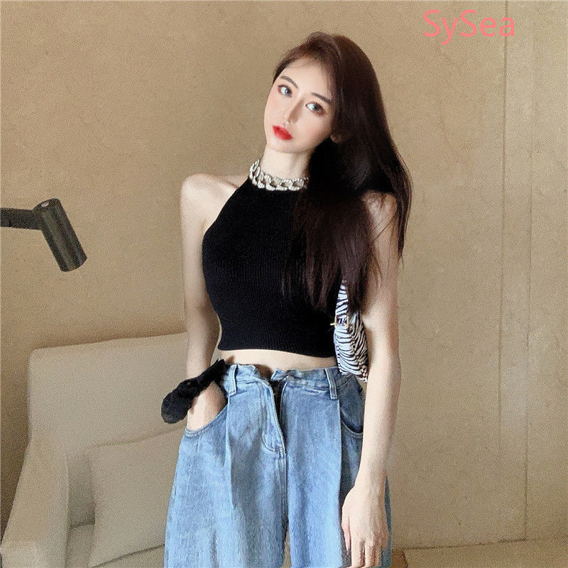 Áo dệt kim sát nách dáng ôm quyến rũ cho nữ mùa hè