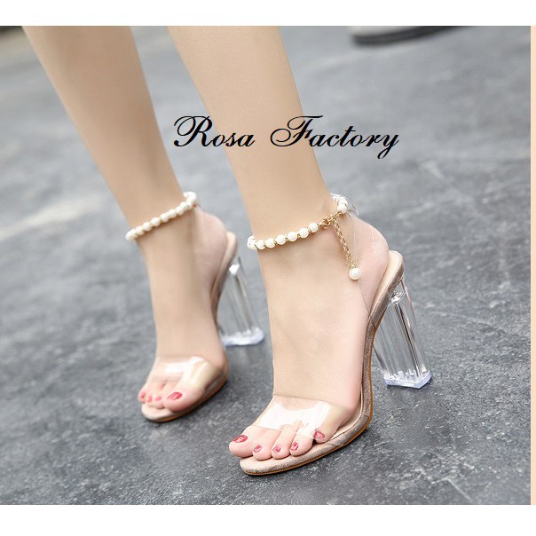 [Mã FASHIONG10 giảm 10k đơn 50k] Giày cao gót 9 phân quai trong chuỗi Rosa_factory CG-0129 | BigBuy360 - bigbuy360.vn