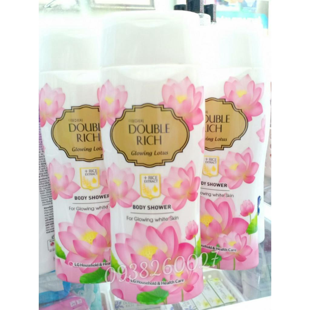 Sữa Tắm Double Rich Dưỡng Ẩm Da Hương Hoa Iris, Hoa Hồng, Hoa Sen, Hoa Anh Đào 200g