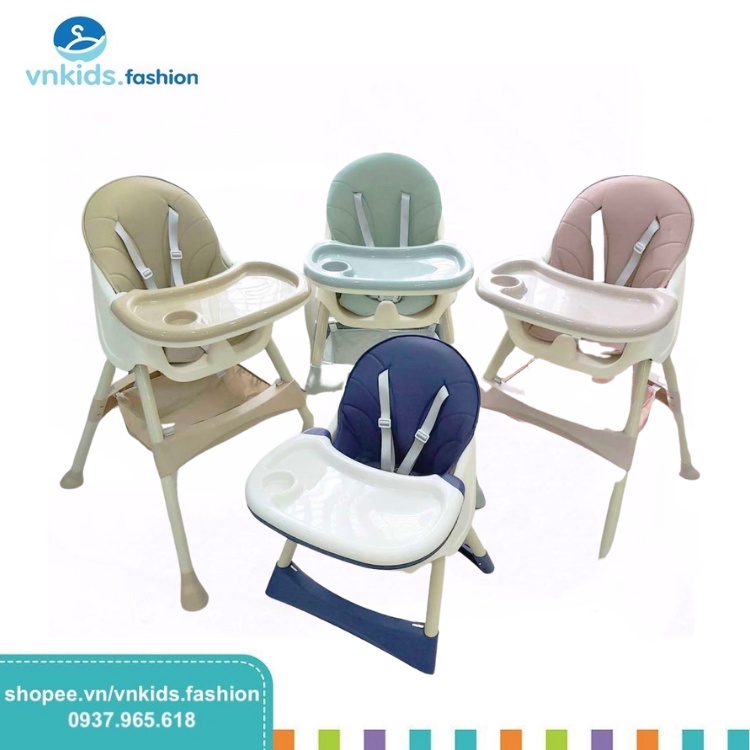 free ship !!! (MẪU MỚI 2021) Ghế ăn dặm 9BABY -  Hanbei  đa năng có bánh xe + đệm (phiên bản nâng cấp)