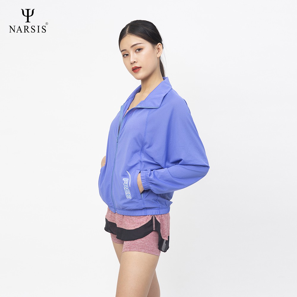 Áo khoác thể thao nữ Narsis L0018 chất Mico Poly SP màu lưới xanh