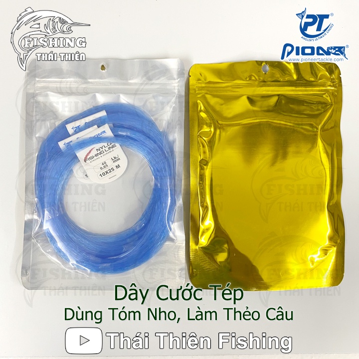 Dây Cước Tép Câu Cá  Pioneer Gói 250m Dùng Tóm Nho, Làm Thẻo Câu