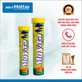My Vita Vitamin C - Tuýp 20 Viên - Bổ Sung Vitamin C, Tăng Sức Đề Kháng