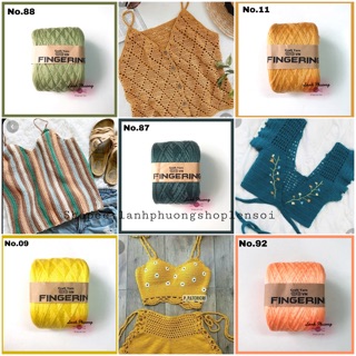 [Mã WASKT410K giảm 10K đơn 50K] (YARN) SỢI COTTON FINGERING (tone vàng)