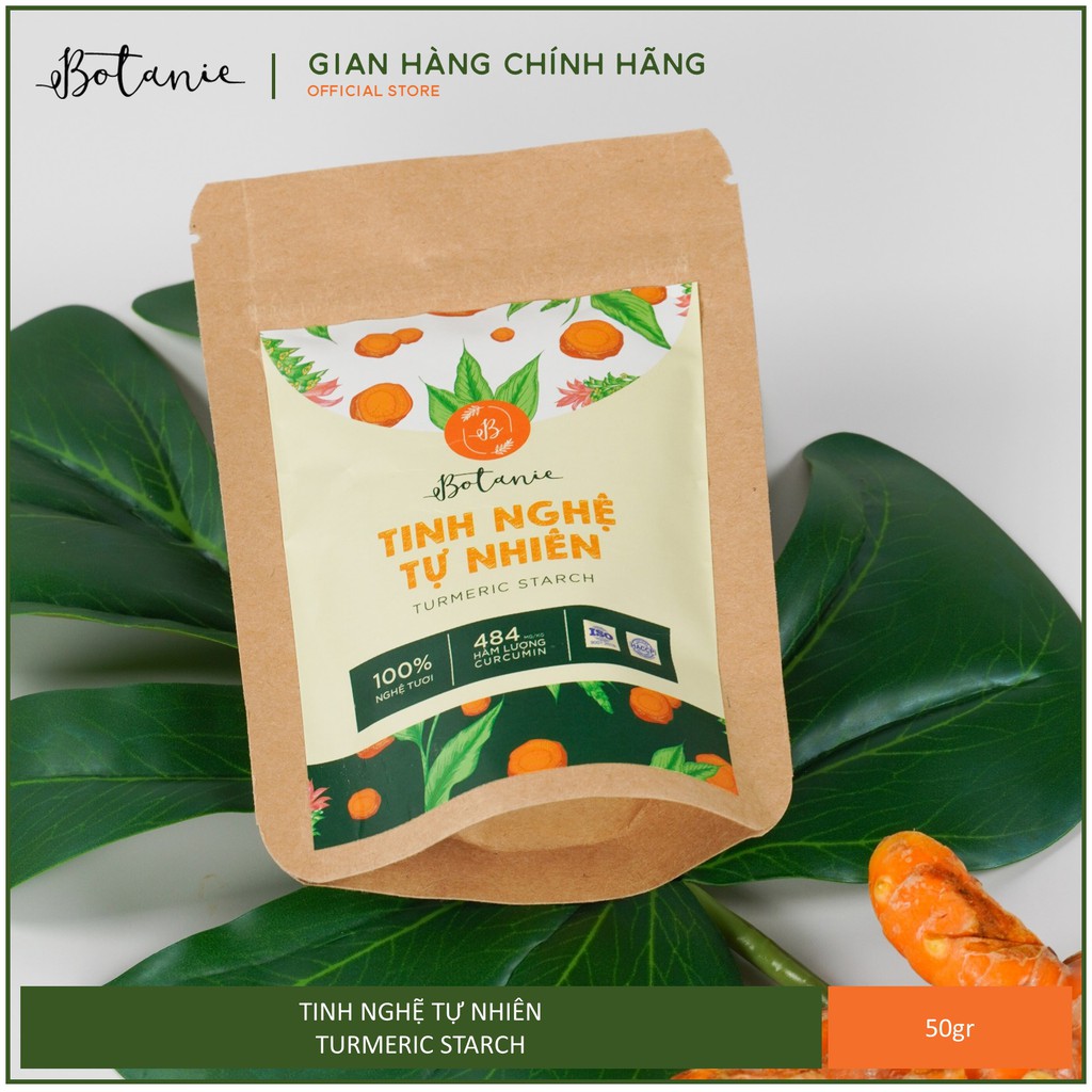 [50GRAM] Tinh Bột Nghệ Tự Nhiên Botannie - 100% tinh nghệ tự nhiên - Có thể dùng đắp mặt nạ