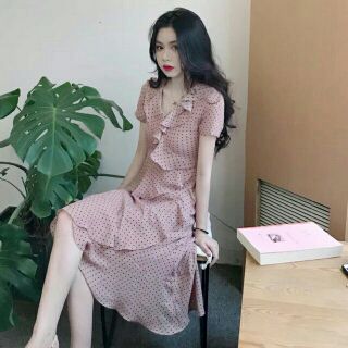 Đầm voan kiểu phối bèo