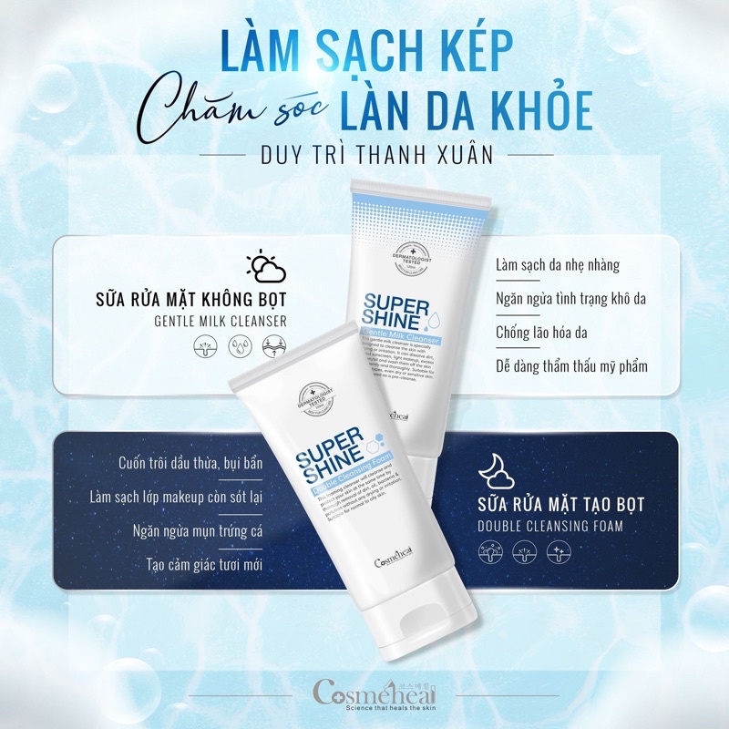 Sữa Rửa Mặt Dành Cho Da Khô Nhạy cảm Cosmeheal Gentle Milk Cleanser 120 ml