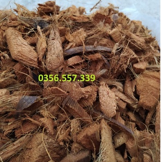 Vỏ Xơ Dừa Cắt Miếng Trồng Lan, Hoa Kiểng 1kg, Hàng xuất khẩu Nhật Bản - Giá thể trồng Lan, Hoa Kiểng đã qua xử lý