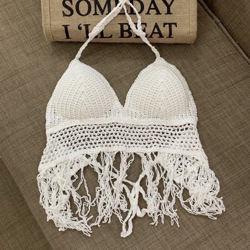 Áo bra len móc nhiều kiểu mặc đi biển⚡️bikini hot