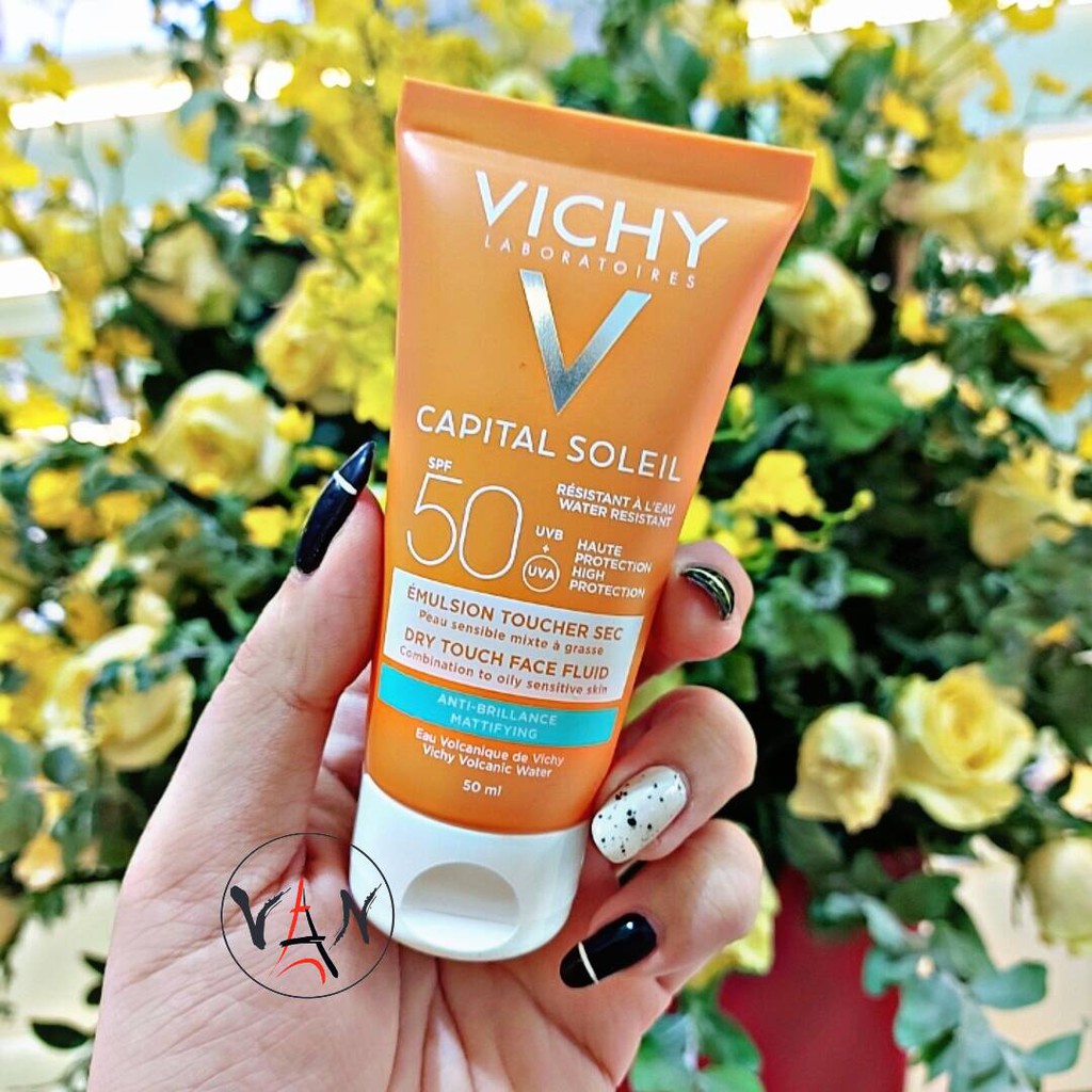 [ Vichy] Kem chống nắng Vichy spf 50+ Dành cho da nhạy cảm dầu nhờn 50ml Mẫu mới