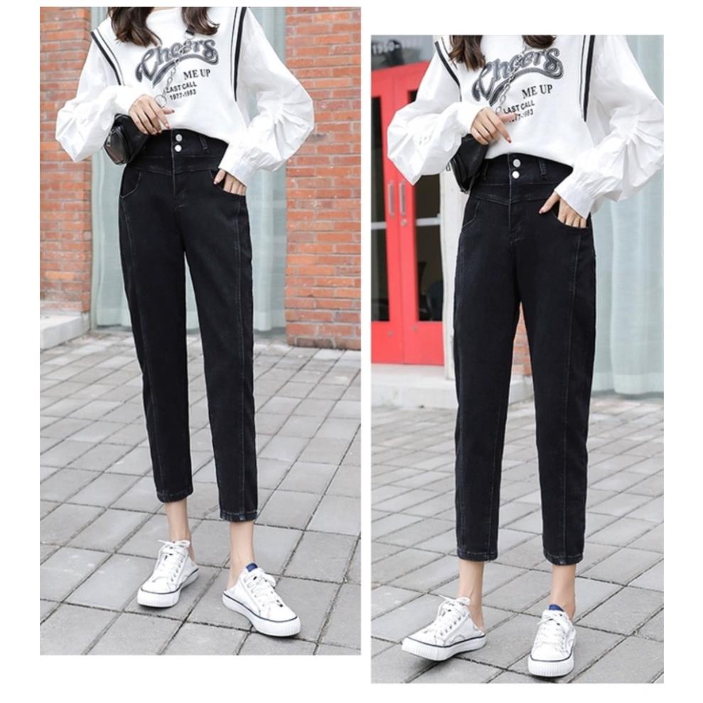 Quần bò baggy nữ quần jean baggy nữ quần jeans nữ cạp cao 3 size S M L hót 2022 HoHaJean22 | BigBuy360 - bigbuy360.vn