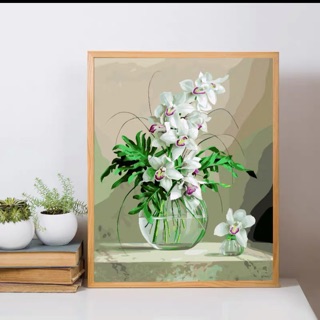 Tranh tô màu số hoạ tự động chủ đề hoa (ORDER 7-10 ngày)