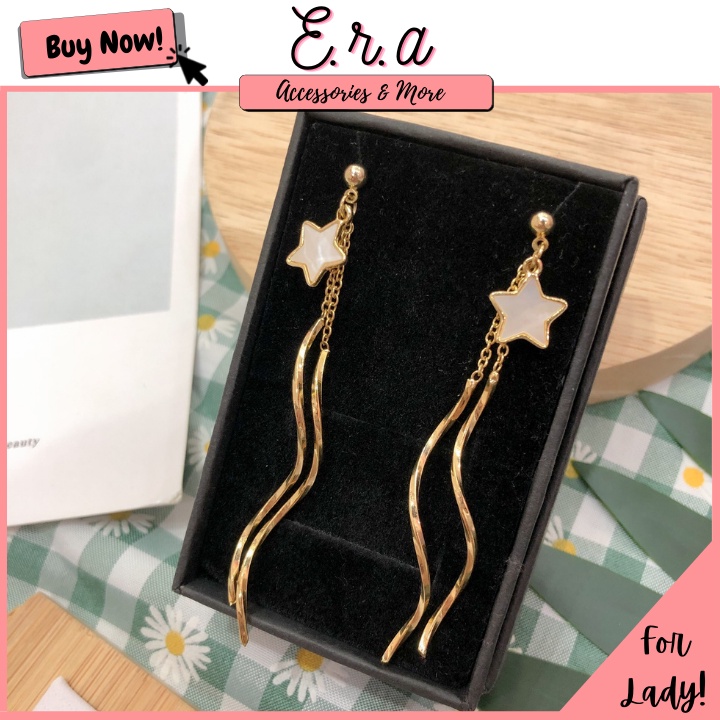 Bông Tai Nữ Cao Cấp ERASHOP 075575 - Ngôi Sao Dây Xoắn Sang Chảnh, Phù Hợp Đi Tiệc, Đi Chơi, Siêu Rẻ Đẹp