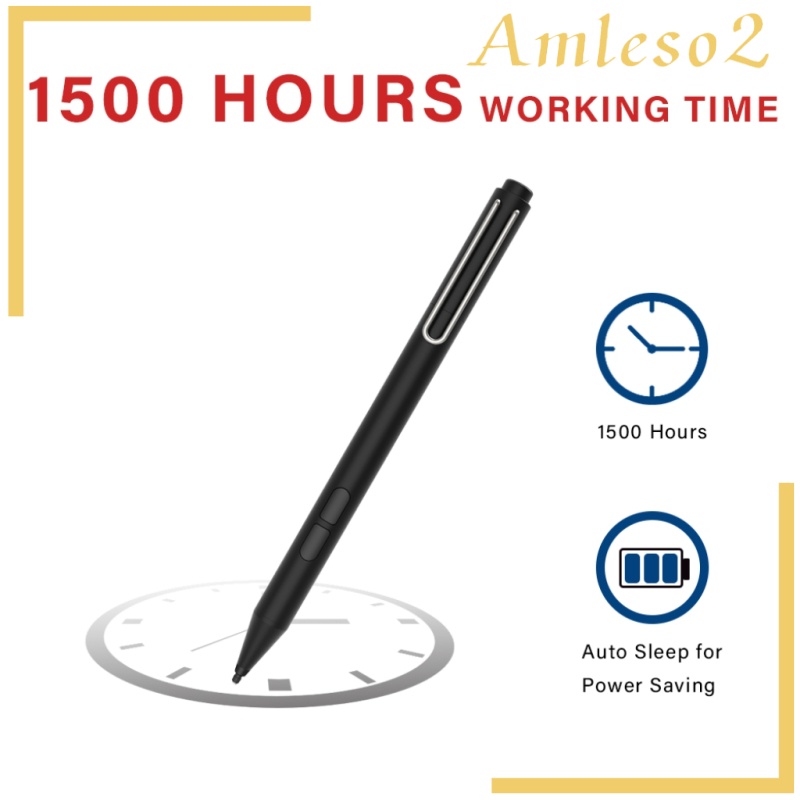 [AMLESO2]Surface Smart Stylus Pen for Surface Pro 7 6 5 4 3/ Laptop 3 2 1/ Go Black