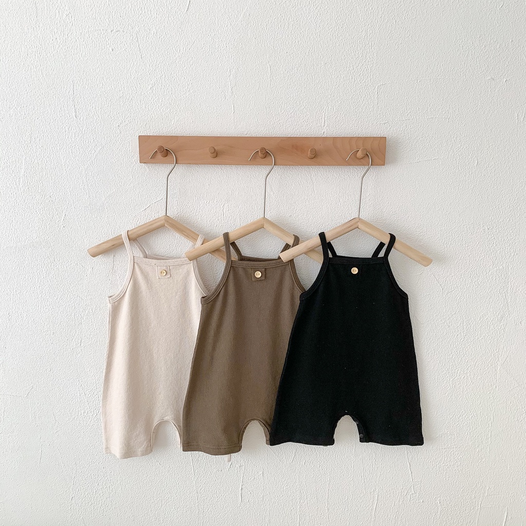 Bộ Áo Liền Quần Cotton Không Tay Cao Cấp Cho Bé Sơ Sinh