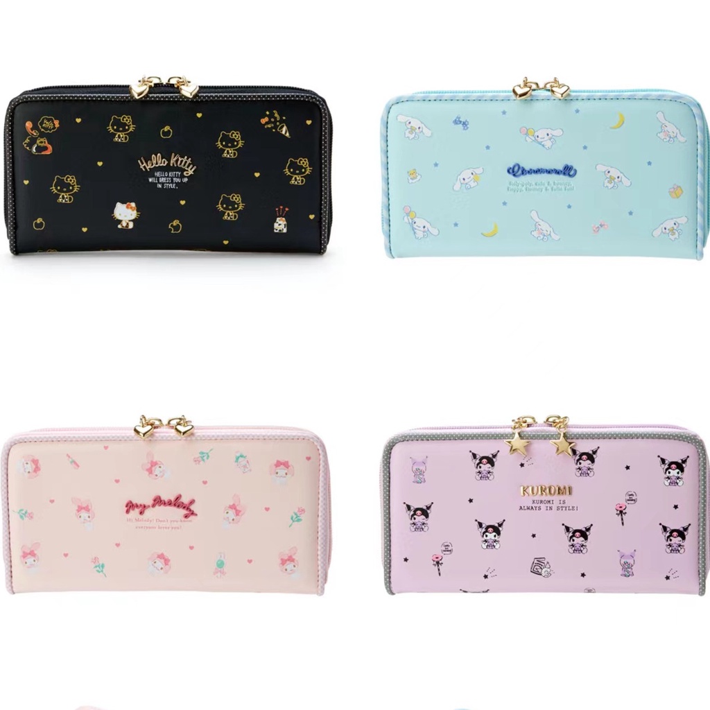 Ví Da Pu Dài Hình Hello Kitty Cinnamon Kuromi Cho Nam Nữ