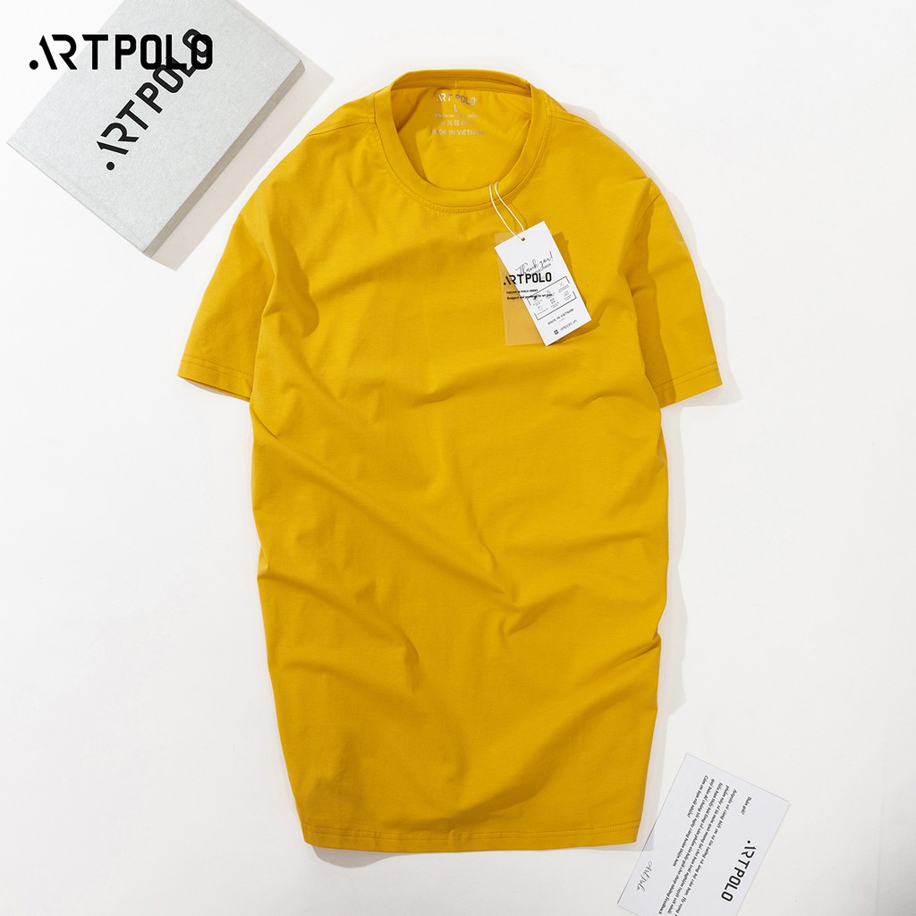 Áo thun nam cổ tròn vải Cotton co giãn, thoáng mát  ARTPOLO form Slim - CTV
