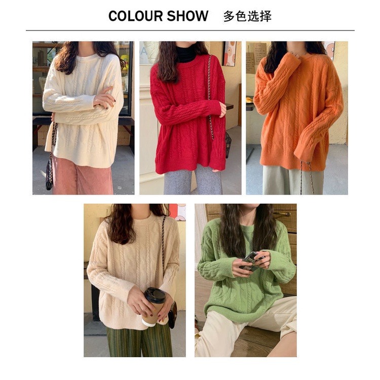 Áo Len Nữ Tay Dài Màu Sắc Ngọt Ngào Xinh Xắn Sành Điệu