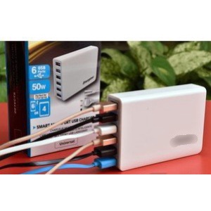 - Sạc nhanh chính hãng Energizer 6 cổng USB 50W EU-USA6EEUHWH5