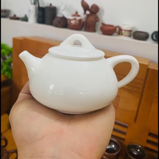 Ấm trà sứ trắng thạch biều bạch định-mỏng tang đẹp tinh tế-chỉ có ở sứ Cảnh Đức Trấn