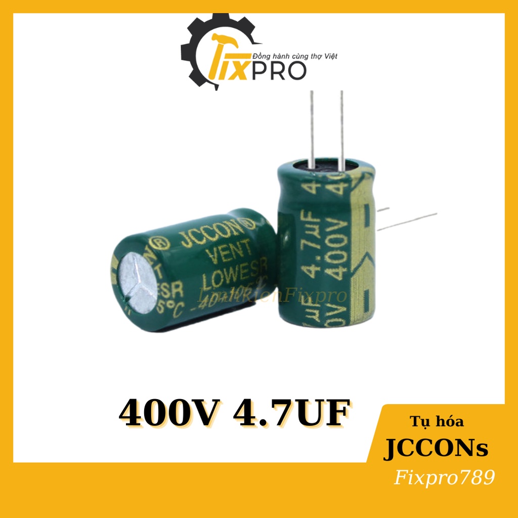 Tụ hóa 4.7UF 10UF 450V 400V chính hãng JCCONs tần số cao