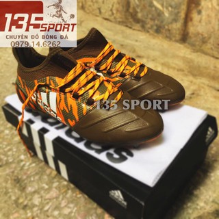 [FREESHIP 99K]Giày Đá Bóng X17.1 Leather vằn cafe FG (Combo Giày + túi rút)