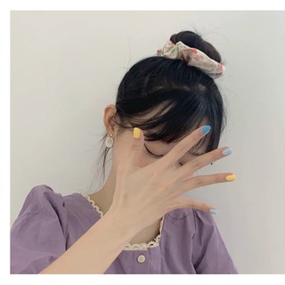 CỘT TÓC SCRUNCHIES - HOẠ TIẾT HOA XINH