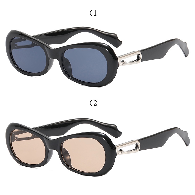 Kính Mát Gọng Nhựa Hình Oval Phong Cách Retro Sang Trọng Cho Nam Nữ