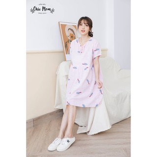 VÁY BẦU BBD, THÊU CÀNH LÁ