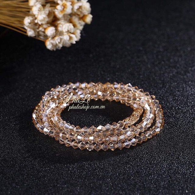 Vòng Tay Pha Lê 5 Vòng Xinh Xắn Được Thiết Kế Từ Pha Lê Swarovski