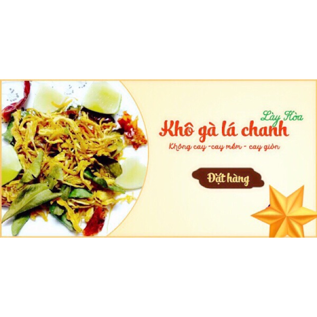 1Kg Khô gà lá chanh Cay giòn Lày Hoà (2 bịch zipper 500g)