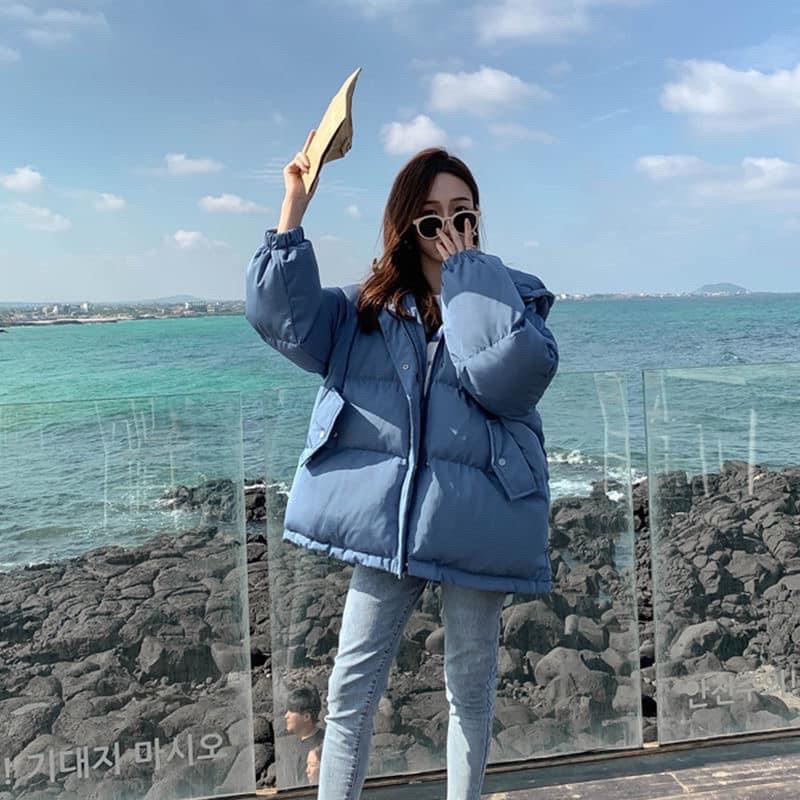 Áo phao form rộng 2021 có video hình thật