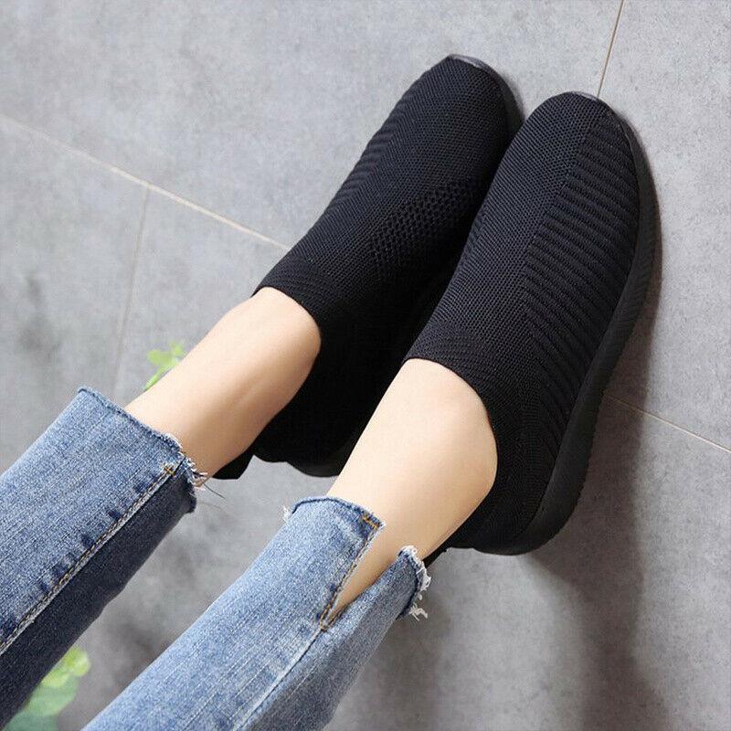 Giày sneaker thể thao nữ bằng thun lưới