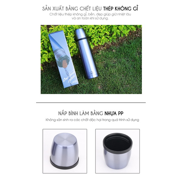 Bình Giữ Nhiệt LocknLock 500ML Miệng Bình Rộng Nắp Dùng Làm Cốc Vienna Lock&Lock LHC1430 - T2Cmall