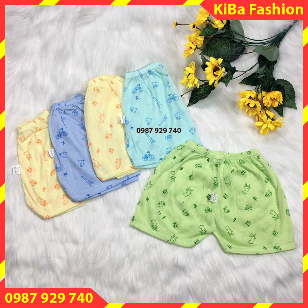 Combo 30 quần đùi cotton cho bé trai bé gái từ 3-12kg - QĐ (Hình in màu sắc thay đổi theo lô hàng)