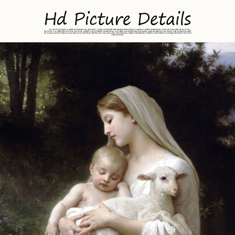 Tranh vải canvas hình chúa giê su và đức mẹ Mary nghệ thuật treo tường trang trí cho phòng khách