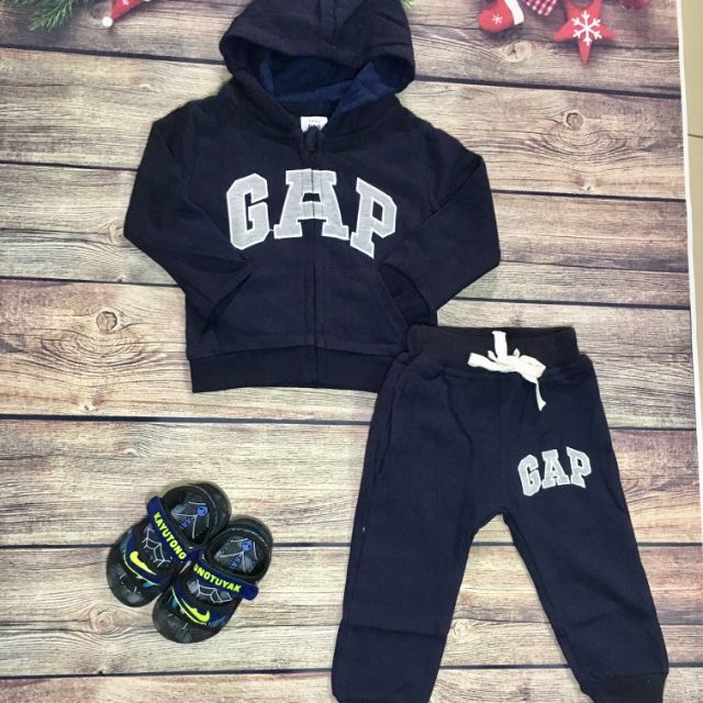 Bộ nỉ GAP basic màu xanh than