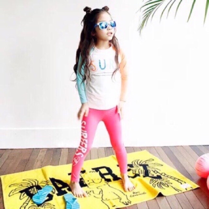 Đồ bơi tay dài quần bé gái QC