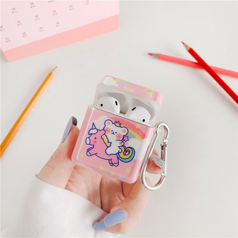 Case Airpods Gấu Cưỡi Chổi/ Thỏ Kỳ Lân cho AirPods 1/2/Pro - airpod case