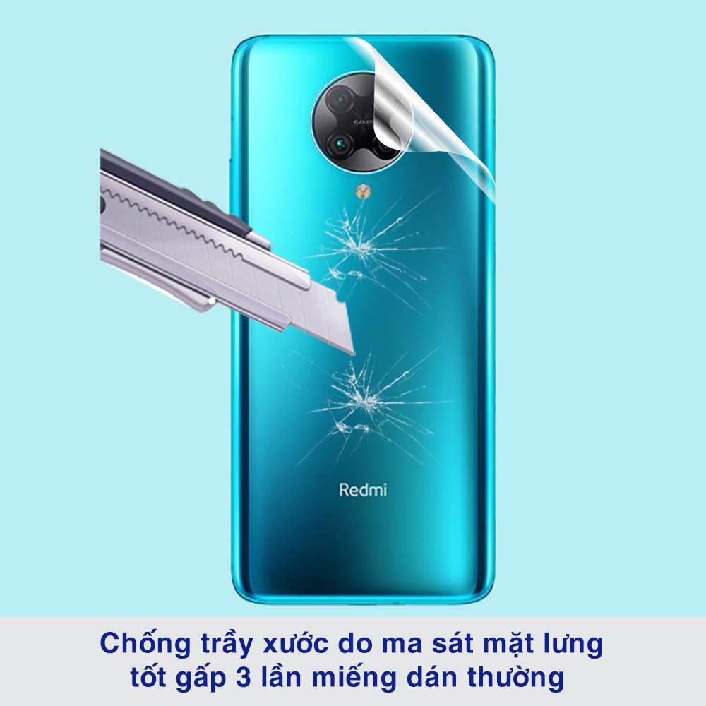 Dán lưng Redmi K30 Pro full mặt lưng dẻo trong suốt PPF tự phục hồi vết xước - Dán lưng Xiaomi Redmi K30 Pro