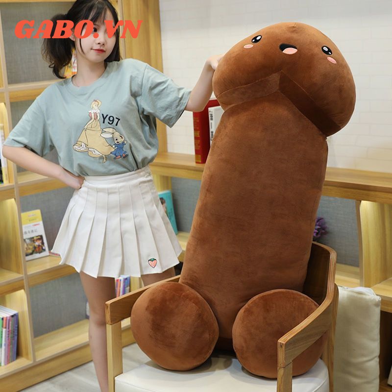 Gấu bông Con Ciu Dài, Kiu Lùn Cảm Xúc Siêu Bự Size 1M, Có Khóa Kéo 100% Gòn. GaBo.VN-Gấu Bông Cao Cấp