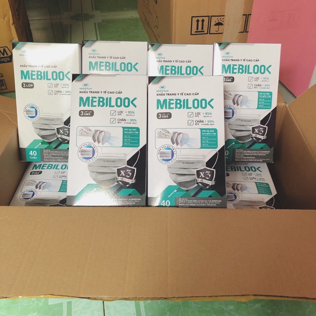 [Mã FAMAYFA2 giảm 10K đơn 50K] Khẩu Trang Tiệt Trùng Mebilook 1h/40c | BigBuy360 - bigbuy360.vn