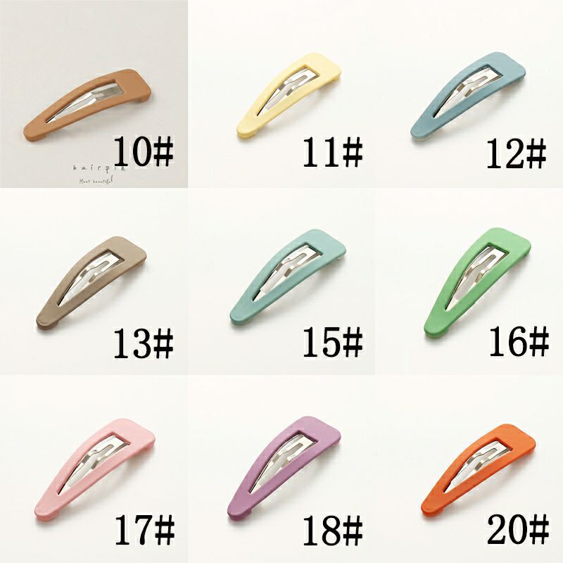 Kẹp tóc hình giọt nước nhám lì nhiều màu 7cm
