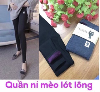 Quần nỷ lót lông 