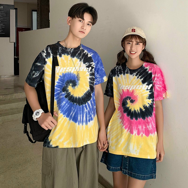 🌸 MẪU MỚI 2021 🌸 [ FULL SIZE ] Áo thun phông tay lỡ form rộng Unisex Ulzzang mặc cặp, nhóm, lớp nam nữ in loang hình