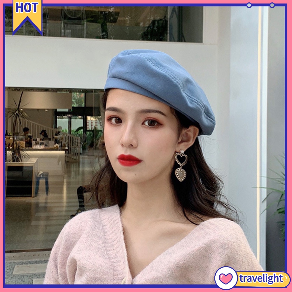 (Travelight) Nón Beret Màu Trơn Thời Trang Xuân Hè Cho Nữ