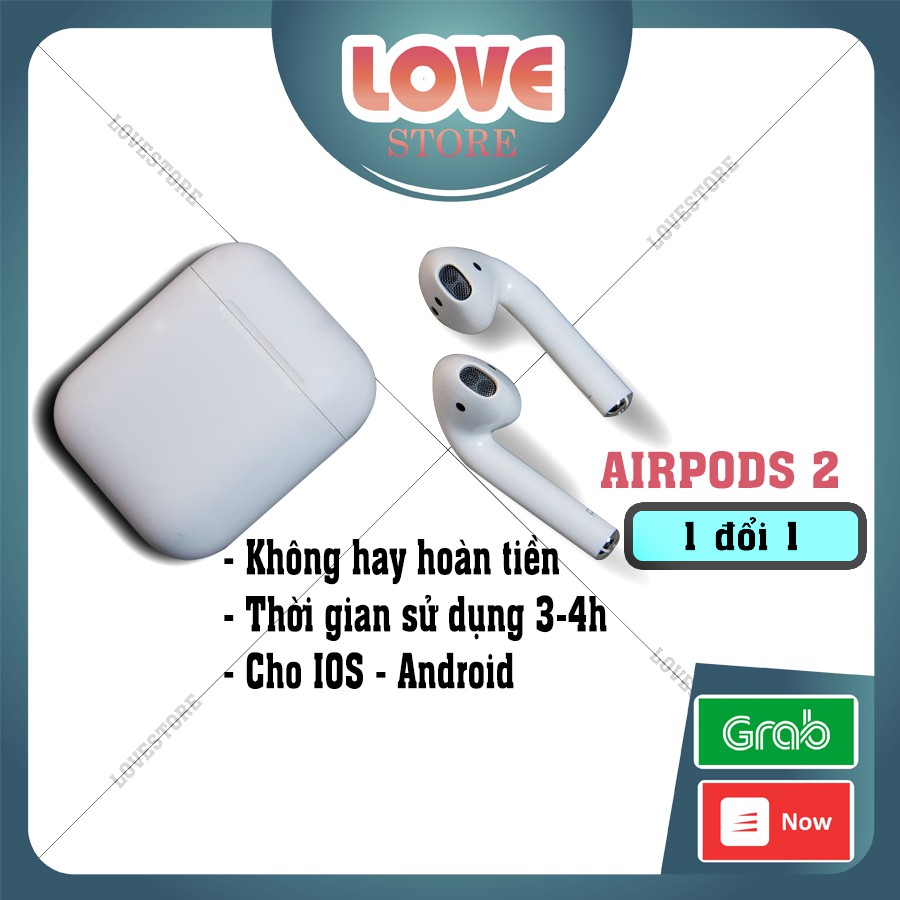 Tai Nghe Bluetooth Không Dây Airpods 2 Dành Cho Iphone và Androi - Hàng Siêu Cấp 2021 Love.Case