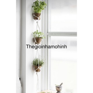 Dây treo chậu cây, macrame, decor, dây treo trang trí